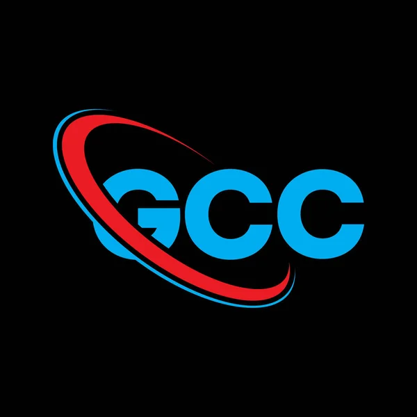 Gcc Logó Gcc Levél Gcc Betűlogó Tervezés Kezdeményezések Gcc Logó — Stock Vector