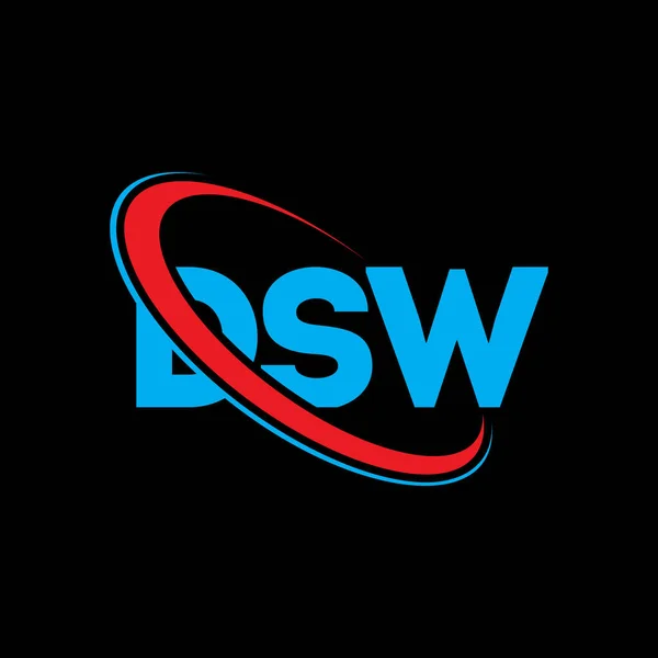 Logo Dsw Carta Dsw Diseño Del Logotipo Letra Dsw Inicial — Vector de stock