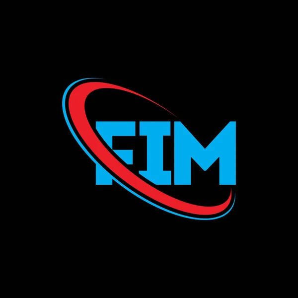 Λογότυπο Fim Γράμμα Fim Σχεδιασμός Λογότυπου Γράμματος Fim Αρχικό Λογότυπο — Διανυσματικό Αρχείο