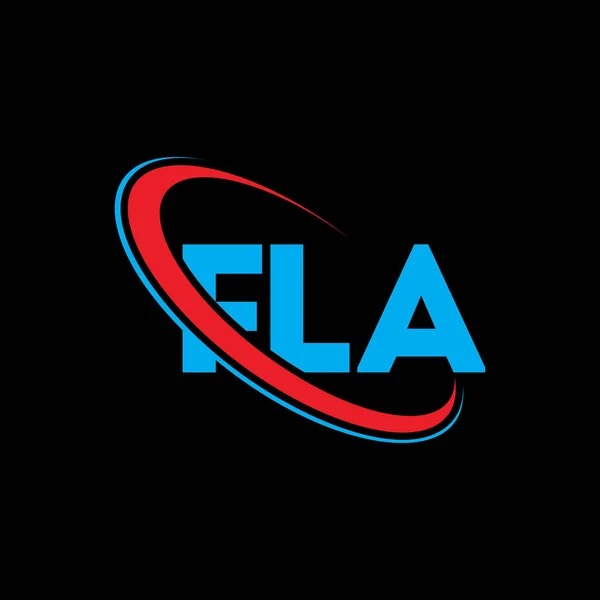 Logo Fla Carta Fla Diseño Del Logotipo Letra Fla Logotipo — Vector de stock