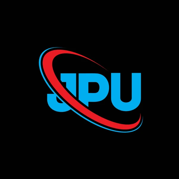 Jpu Logotyp Jpu Brev Jpu Brev Logotyp Design Initialer Jpu — Stock vektor