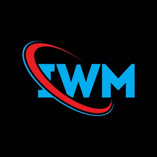 Логотип Iwm Лист Iwm Iwm Дизайн Логотипу Ініціали Логотипу Iwm — стоковий вектор