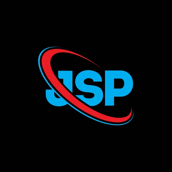 Jsp Logotyp Jsp Brev Jsp Brev Logotyp Design Initialer Jsp — Stock vektor