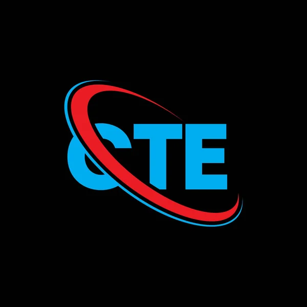 Cte Logo Cte Brief Design Des Cte Schriftzugs Initiales Cte — Stockvektor