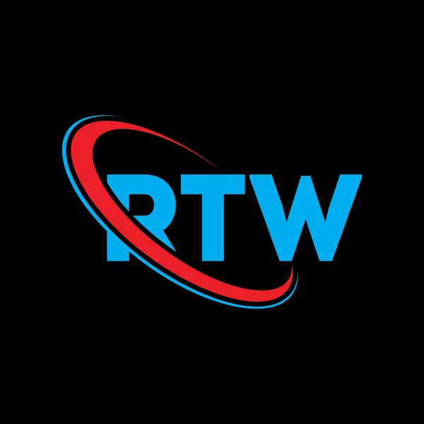 Λογότυπο Rtw Γράμμα Rtw Σχεδιασμός Λογότυπου Γραμμάτων Rtw Αρχικά Λογότυπο — Διανυσματικό Αρχείο