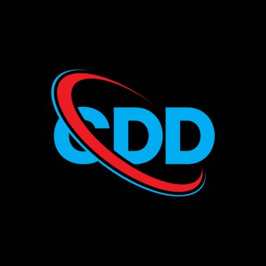 CDD logosu. CD mektubu. CDD mektup logosu tasarımı. Çember ve büyük harfli monogram logosuna bağlı CDD logosu. Teknoloji, iş ve emlak markası için CDD tipografisi.