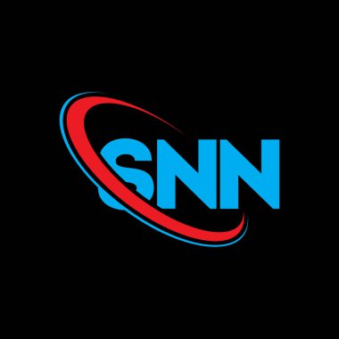 SNN logosu. SNN mektubu. SNN harf logosu tasarımı. Çember ve büyük harfli monogram logosuna bağlı SNN logosu. Teknoloji, iş ve emlak markası için SNN tipografisi.