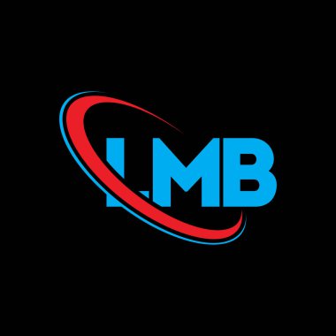 LMB logosu. LMB mektubu. LMB harfli logo tasarımı. Çember ve büyük harfli monogram logosuna bağlı ilk LMB logosu. Teknoloji, iş ve emlak markası için LMB tipografisi.