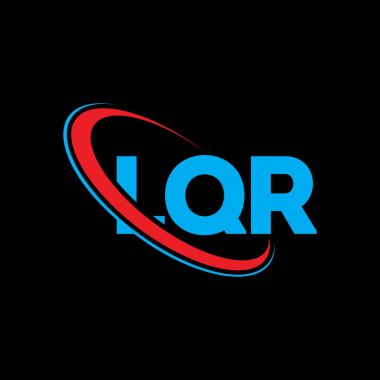 LQR logosu. LQR mektubu. LQR harf logosu tasarımı. Çember ve büyük harfli monogram logosuna bağlı ilk LQR logosu. Teknoloji, iş ve emlak markası için LQR tipografisi.