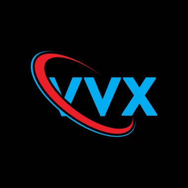 VVX logosu. VVX harfi. VVX harfli logo tasarımı. Çember ve büyük harfli monogram logosuna bağlı VVX logosu. Teknoloji, iş ve emlak markası için VVX tipografisi.