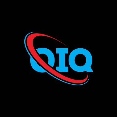 OIQ logosu. OIQ harfi. OIQ harfi logo tasarımı. Çember ve büyük harfli monogram logosuna bağlı OIQ logosu. Teknoloji, iş ve emlak markası için OIQ tipografisi.
