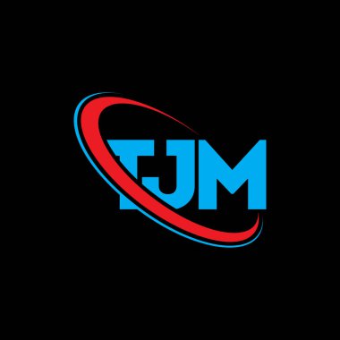 TJM logosu. TJM mektubu. TJM mektup logosu tasarımı. Çember ve büyük harfli monogram logosuna bağlı baş harfler TJM logosu. Teknoloji, iş ve emlak markası için TJM tipografisi.