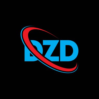 DZD logosu. DZD mektubu. DZD harf logosu tasarımı. Çember ve büyük harfli monogram logosuna bağlı baş harfler DZD logosu. Teknoloji, iş ve emlak markası için DZD tipografisi.