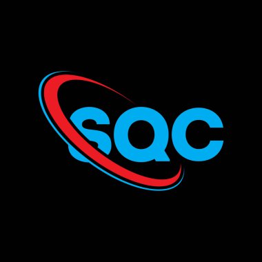 SQC logosu. SQC mektubu. SQC harf logosu tasarımı. Çember ve büyük harfli monogram logosuna bağlı ilk SQC logosu. Teknoloji, iş ve emlak markası için SQC tipografisi.