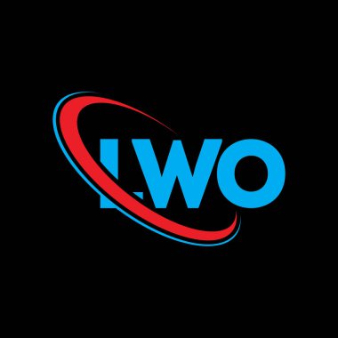 LWO logosu. LWO mektubu. LWO harfli logo tasarımı. Çember ve büyük harfli monogram logosuna bağlı ilk LWO logosu. Teknoloji, iş ve emlak markası için LWO tipografisi.