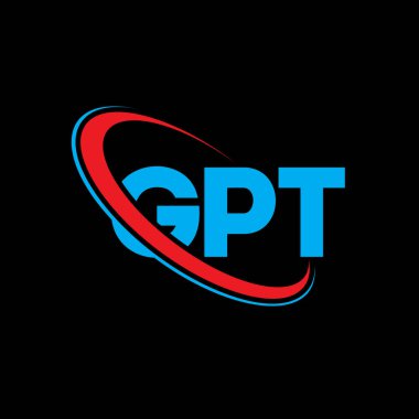 GPT logosu. GPT mektubu. GPT harf logosu tasarımı. Çember ve büyük harfli monogram logosuyla birleştirilmiş GPT logosu. Teknoloji, iş ve emlak markası için GPT tipografisi.