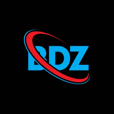 BDZ logosu. BDZ mektubu. BDZ harf logosu tasarımı. Çember ve büyük harfli monogram logosuna bağlı baş harfler BDZ logosu. Teknoloji, iş ve emlak markası için BDZ tipografisi.