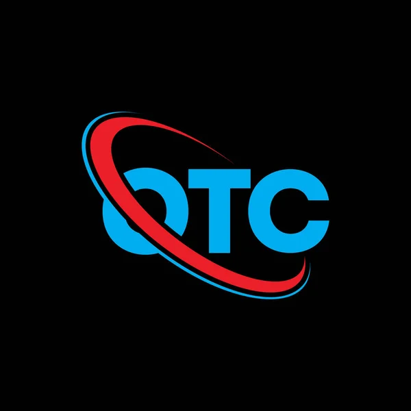Otc Logosu Otc Mektubu Otc Harf Logosu Tasarımı Çember Büyük — Stok Vektör