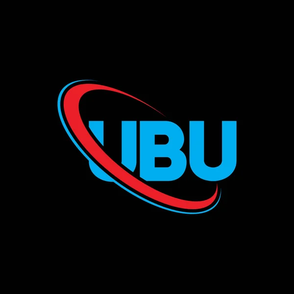 Ubu Logotyp Ubu Brev Ubu Brev Logotyp Design Initialer Ubu — Stock vektor