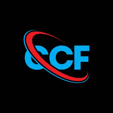 CCF logosu. CCF mektubu. CCF mektup logosu tasarımı. Çember ve büyük harfli monogram logosuna bağlı baş harfler. Teknoloji, iş ve emlak markası için CCF tipografisi.