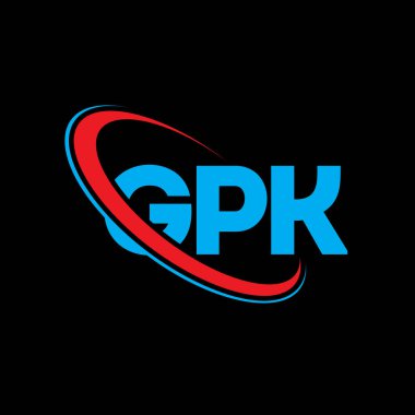 GPK logosu. GPK mektubu. GPK harf logosu tasarımı. Çember ve büyük harfli monogram logosuna bağlı baş harfler GPK logosu. Teknoloji, iş ve emlak markası için GPK tipografisi.