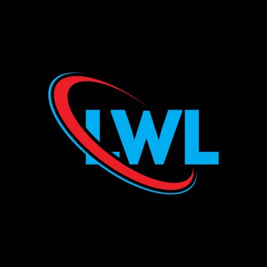 LWL logosu. LWL mektubu. LWL harf logosu tasarımı. Çember ve büyük harfli monogram logosuna bağlı ilk LWL logosu. Teknoloji, iş ve emlak markası için LWL tipografisi.