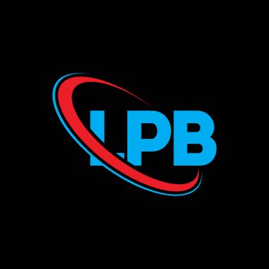 LPB logosu. LPB mektubu. LPB harfli logo tasarımı. Çember ve büyük harfli monogram logosuna bağlı ilk LPB logosu. Teknoloji, iş ve emlak markası için LPB tipografisi.