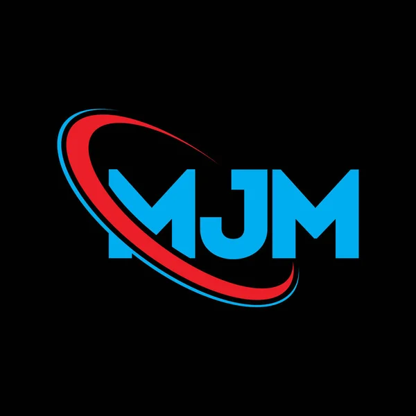 Logo Mjm Lettre Mjm Mjm Lettre Logo Design Initiales Logo — Image vectorielle