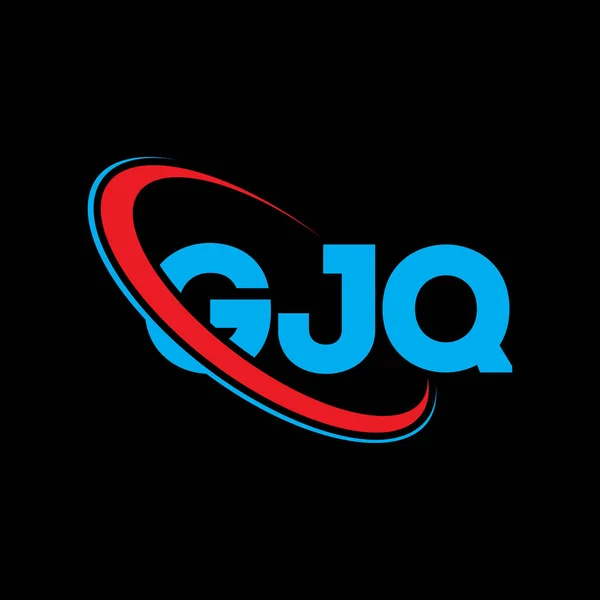 Gjqロゴ Gjqの手紙 Gjqレターロゴデザイン 初期のGjqロゴはサークルロゴと大文字のモノグラムロゴにリンクされています Gjq テクノロジー ビジネス 不動産ブランドのタイポグラフィ — ストックベクタ
