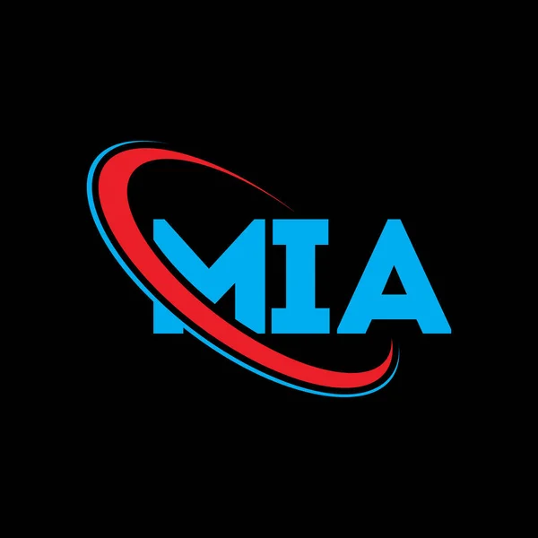Logo Mia Lettre Mia Mia Lettre Logo Design Initiales Logo — Image vectorielle