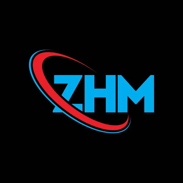 Zhm Logo Zhm Brief Zhm Letter Logo Design Initialen Zhm — Stockvektor
