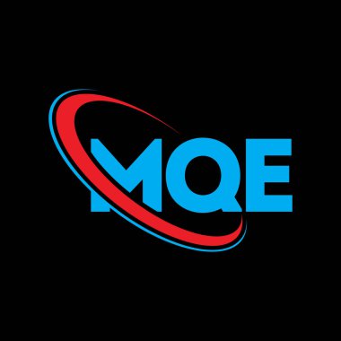 MQE logosu. MQE mektubu. MQE harf logosu tasarımı. Çember ve büyük harfli monogram logosuyla MQE logosunun baş harfleri. Teknoloji, iş ve emlak markası için MQE tipografisi.