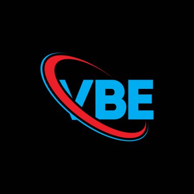 VBE logosu. VBE mektubu. VBE mektup logosu tasarımı. Çember ve büyük harfli monogram logosuna bağlı VBE logosu. Teknoloji, iş ve emlak markası için VBE tipografisi.