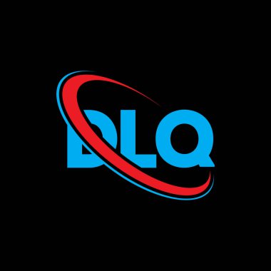 DLQ logosu. DLQ mektubu. DLQ harf logosu tasarımı. Daire ve büyük harfli monogram logosuyla birleştirilmiş DLQ logosu. Teknoloji, iş ve emlak markası için DLQ tipografisi.