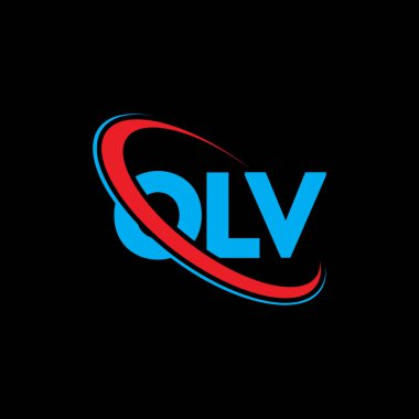 OLV logosu. Eski bir mektup. OLV harf logosu tasarımı. Çember ve büyük harfli monogram logosuyla birleştirilmiş OLV logosu. Teknoloji, iş ve emlak markası için OLV tipografisi.