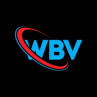 WBV logosu. WBV mektubu. WBV mektup logosu tasarımı. Çember ve büyük harfli monogram logosuna bağlı baş harfler WBV logosu. Teknoloji, iş ve emlak markası için WBV tipografisi.