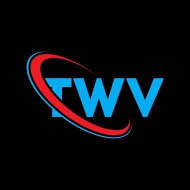 TWV logosu. TWV mektubu. TWV harf logosu tasarımı. Çember ve büyük harfli monogram logosuna bağlı TWV logosu. Teknoloji, iş ve emlak markası için TWV tipografisi.