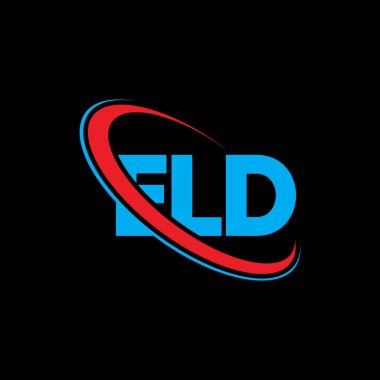 ELD logosu. ELD mektubu. ELD mektup logosu tasarımı. Çember ve büyük harfli monogram logosuyla birleştirilmiş ELD logosu. Teknoloji, iş ve emlak markası için ELD tipografisi.