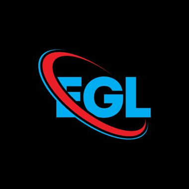EGL logosu. EGL mektubu. EGL harf logosu tasarımı. Çember ve büyük harfli monogram logosuyla birleştirilmiş EGL logosu. Teknoloji, iş ve emlak markası için EGL tipografisi.