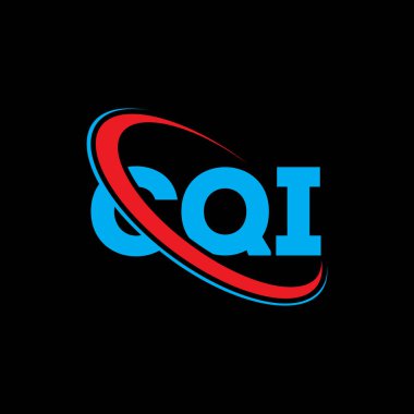 CQI logosu. CQI mektubu. CQI harf logosu tasarımı. Çember ve büyük harfli monogram logosuyla birleştirilmiş CQI logosu. Teknoloji, iş ve emlak markası için CQI tipografisi.