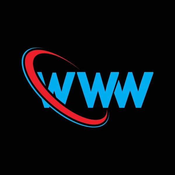 Logotipo Www Carta Www Www Letra Logotipo Design Iniciais Www — Vetor de Stock