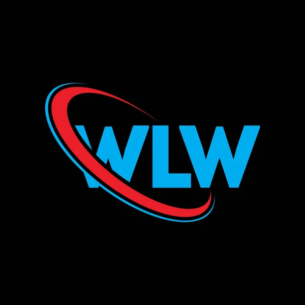 Wlw Logó Wlw Levél Wlw Betűlogó Tervezés Kezdeményezések Wlw Logó — Stock Vector