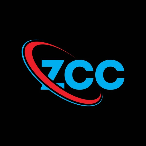 Логотип Zcc Лист Zcc Zcc Дизайн Логотипу Ініціали Zcc Пов — стоковий вектор