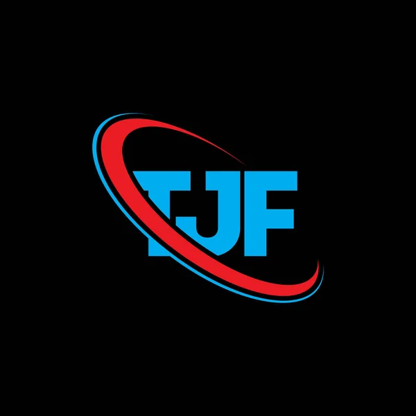 Tjf标志 Tjf的信Tjf字母标识设计 首字母为Tjf标识 并附有圆圈和大写字母标识 Tjf技术 商业和房地产品牌排版 — 图库矢量图片