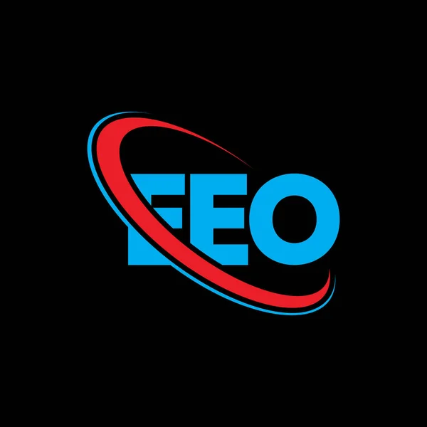 Логотип Eeo Лист Еео Дизайн Логотипу Літери Eeo Ініційований Логотип — стоковий вектор