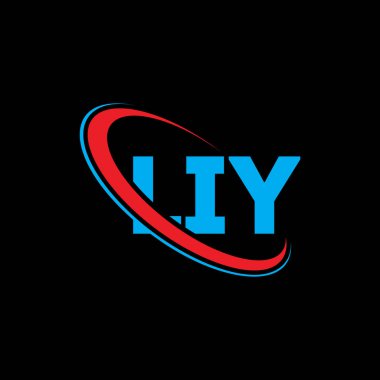 LlY logosu. Yalan mektubu. LIY mektup logosu tasarımı. Çember ve büyük harfli monogram logosuyla birleştirilmiş LIY logosu. Teknoloji, iş ve emlak markası için LIY tipografisi.