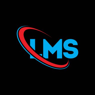 LMS logosu. LMS mektubu. LMS mektup logosu tasarımı. Çember ve büyük harfli monogram logosuna bağlı ilk LMS logosu. Teknoloji, iş ve emlak markası için LMS tipografisi.