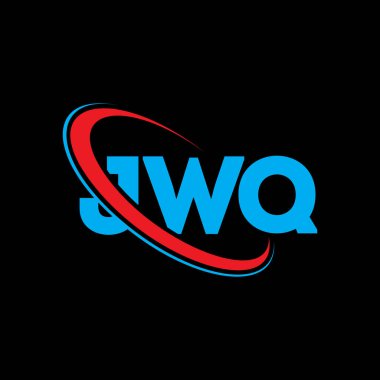 JWQ logosu. JWQ mektubu. JWQ harfli logo tasarımı. Çember ve büyük harfli monogram logosuna bağlı baş harfler JWQ logosu. Teknoloji, iş ve emlak markası için JWQ tipografisi.