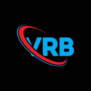 VRB logosu. VRB harfi. VRB harfli logo tasarımı. Çember ve büyük harfli monogram logosuna bağlı VRB logosu. Teknoloji, iş ve emlak markası için VRB tipografisi.
