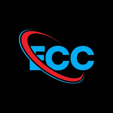 ECC logosu. ECC mektubu. ECC harf logosu tasarımı. Çember ve büyük harfli monogram logosuna bağlı baş harfler. Teknoloji, iş ve emlak markası için ECC tipografisi.